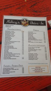 Menu Side 1