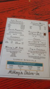 Menu Backside